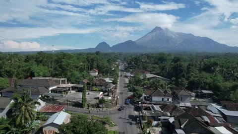 Top hill view From Merapi a wonderful scenery in dramatic hill, Indonesia Stock-Footage 306276860