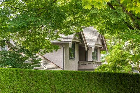 The top of the house with nice window. Foto stock