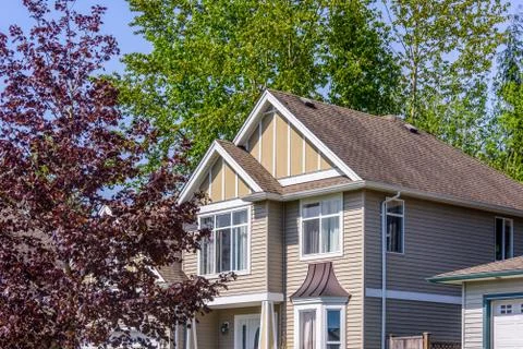 The top of the house with nice window. Stock Photos
