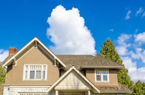 The top of the house with nice window Foto stock