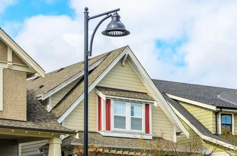 The top of the house with nice window. Stock Photos