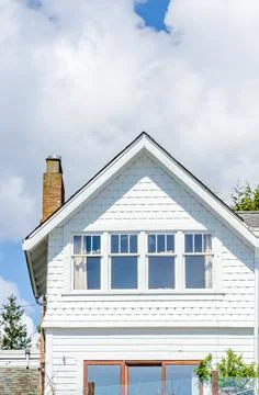 The top of the house with nice window. Foto stock