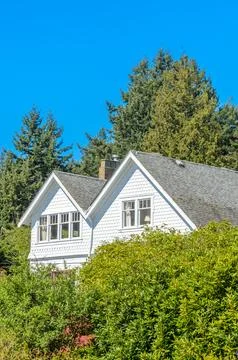 The top of the house with nice window. Stock Photos