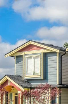 The top of the house with nice window. Foto stock