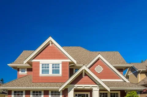 The top of the house with nice window. Stock Photos
