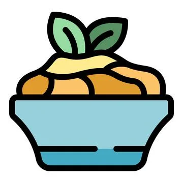 Top hummus icon vector flat Stock Illustration