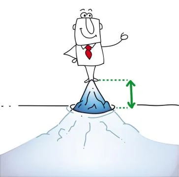Top of the iceberg Stock Illustration