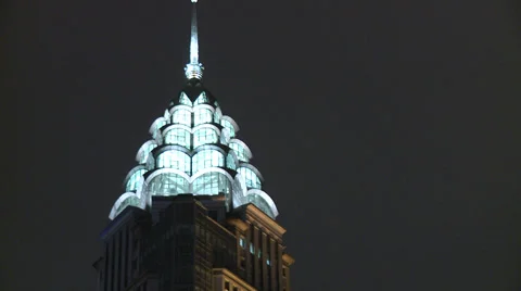 Top of iconic Shanghai skyscraper Stock Footage 37892784