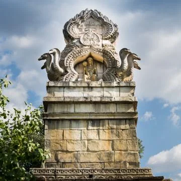 Top of an Indian temple. Stock Photos