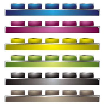 Top interface Collection of six web interface with silver bevel Copyright:... Stock Photos