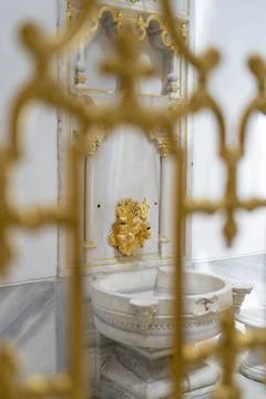 Top Kapi  The internal design of an old Othman bathroom in the Top Kapi  Cast Foto stock