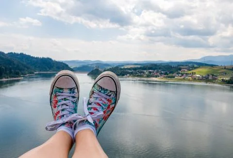On top of a lake Foto stock