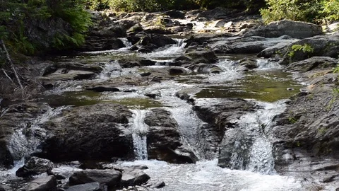 The top of Laverty Falls running water Stock Footage 105559612