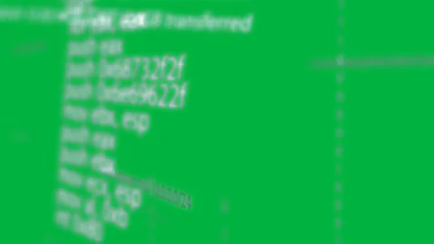 Top-left bars entering, UI icons sliding, binary columns falling, forming HUD on Stock Footage 329532064