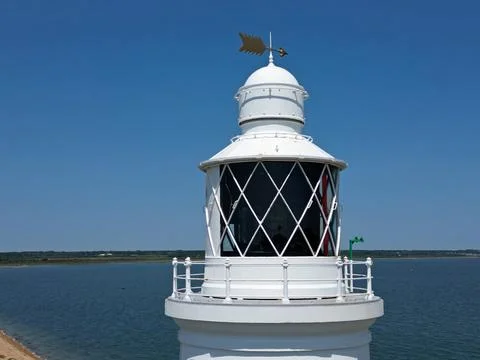 Top of the lighthouse with windward Stock Photos