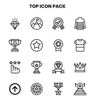 Top Line Icons Pack Stock Illustration