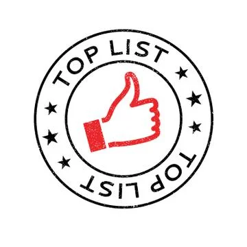 Top List rubber stamp Illustrazione stock