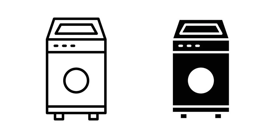 Top load washer icon vector design. EPS10 Stock Illustration