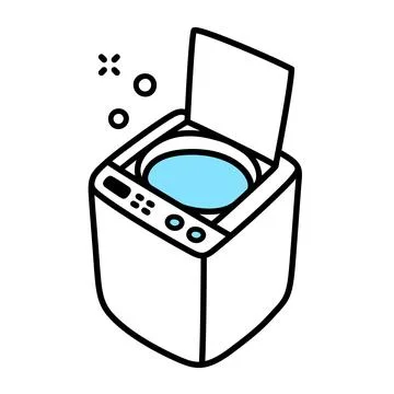 Top load washing machine cartoon icon Stock Illustration