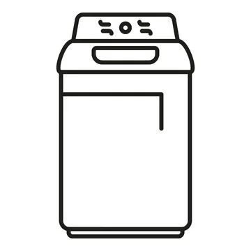 Top load washing machine line icon illustration Stock Illustration