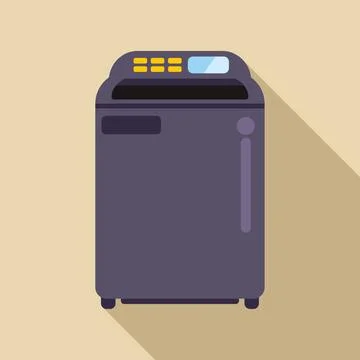 Top loader washing machine cleaning laundry flat design Stock Illustration