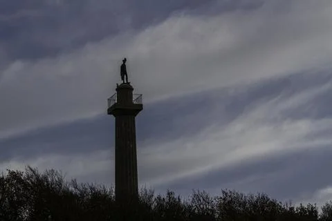 Top of the Marquess of Anglesey's Column Llanfairpg, copyspace Stock Photos