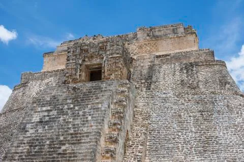 Top of Maya pyramid Stock Photos