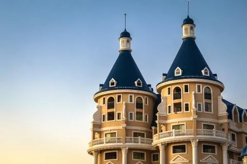 Top of the medieval castle Stock Photos