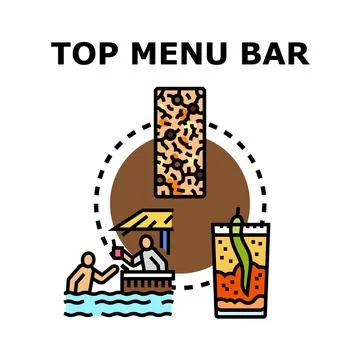 Top menu bar conceptual vector illustration Stock Illustration
