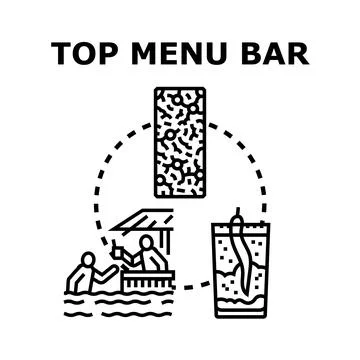 Top menu bar conceptual vector illustration Stock Illustration