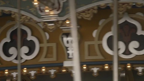 Top of Merry Go Round Spinning Stock-Footage 121289757