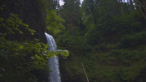 Top of Middle Falls at Silver Falls Stock Footage 93870202
