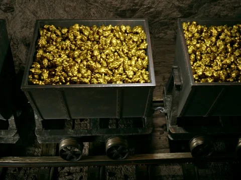 Top of the mine wagons Video stock 77747927