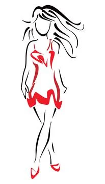 Top model Stock Illustration