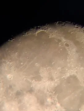 Top of the moon close up Stock Photos