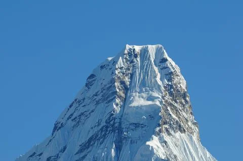 Top of Mount Ama Dablam Stock Photos