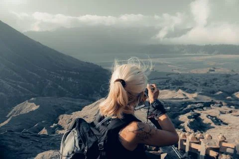 On The Top of Mount Bromo Stock Photos