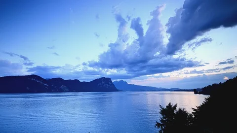 The top of Mount Pilatus Stock Footage 128735770