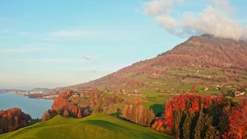 The top of Mount Rigi Stock Footage 120153892