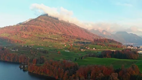 The top of Mount Rigi Stock Footage 120162523