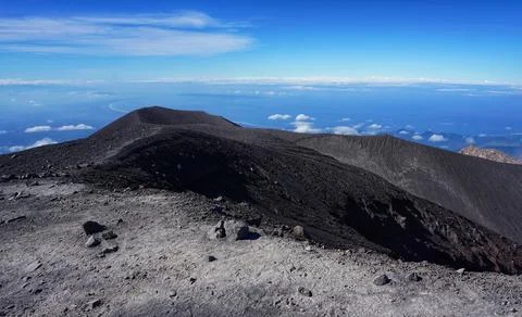 Top of Mount Semeru, East Java, Indonesia Foto stock