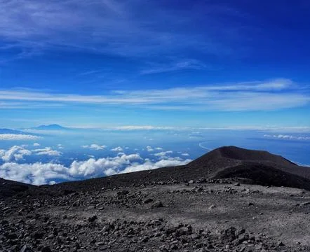 Top of Mount Semeru, East Java, Indonesia Stock Photos