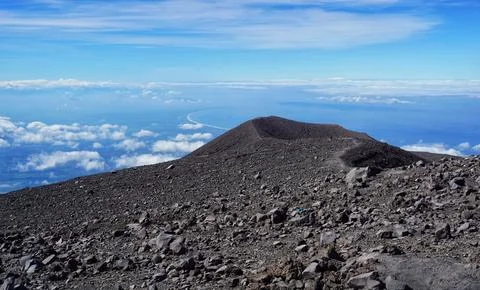 Top of Mount Semeru, East Java, Indonesia Stock Photos