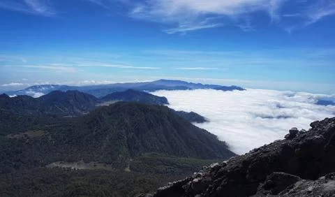 Top of Mount Semeru, East Java, Indonesia Stock Photos