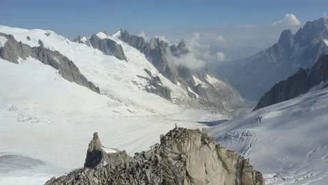On top of the mountain 4 Stock Footage 124810218