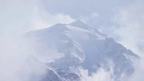The top of the mountain in the clouds Stock Footage 170141793