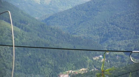 Top of mountain electricity pillars Video stock 653296