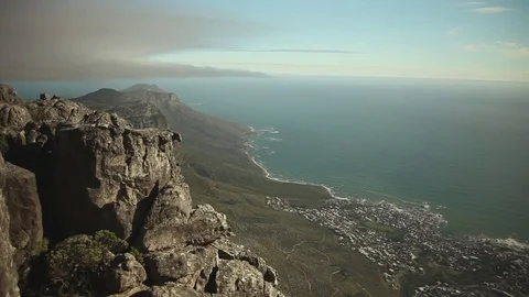 On the top of a mountain Stock Footage 73660012