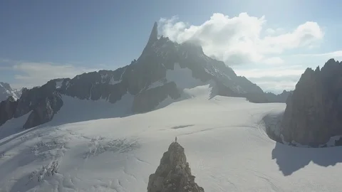 On top of the mountain Stock Footage 124808781