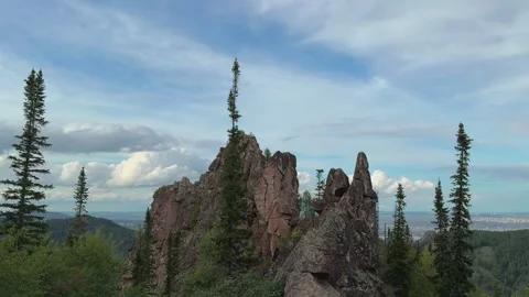On top of the mountain Stock Footage 283469188